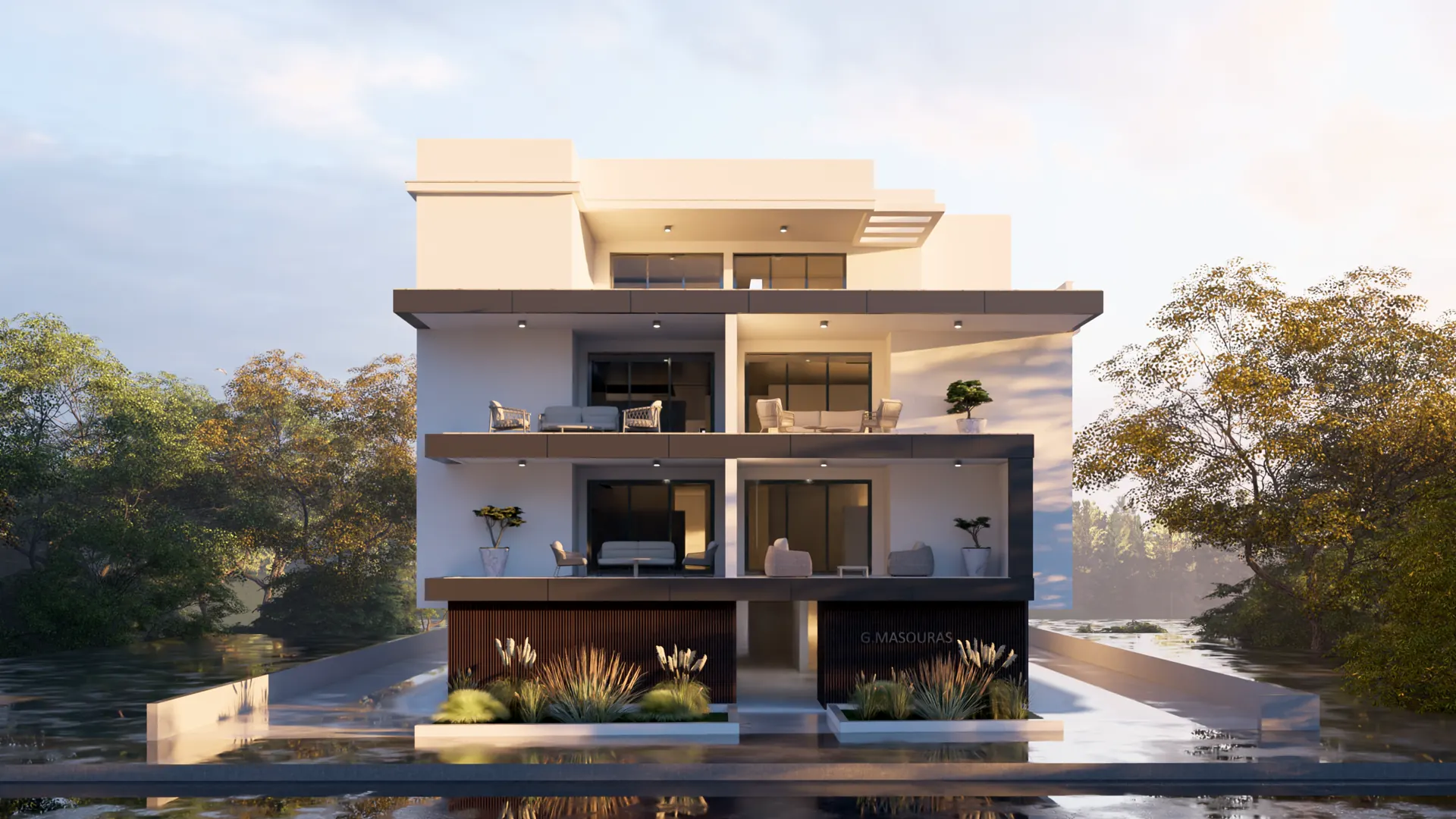 Modern apartment exterior showcasing quality craftsmanship